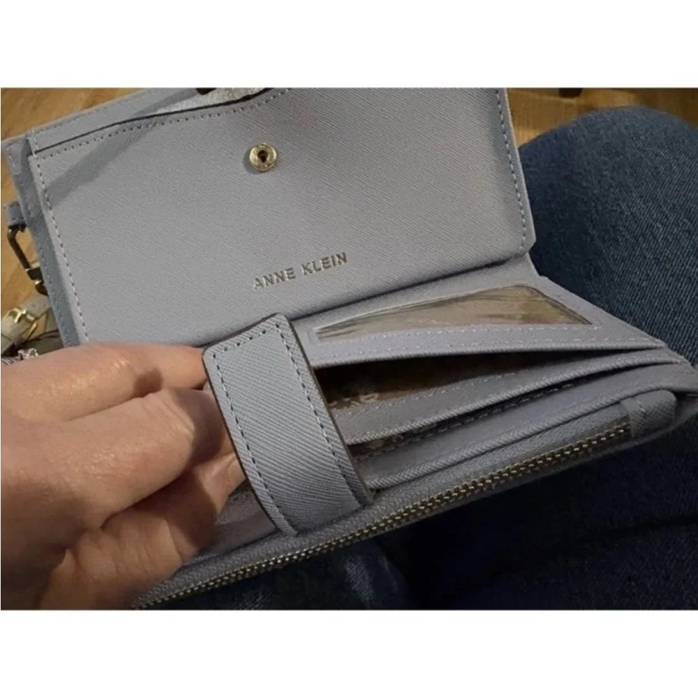 Anne Klein lavender wristlet wallet
